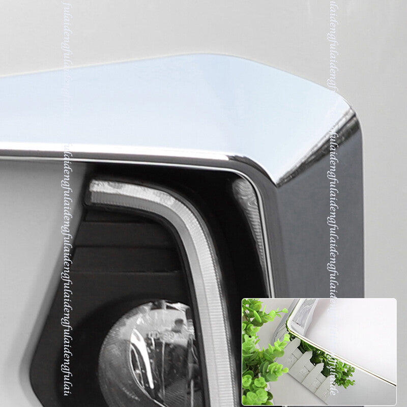 for Toyota RAV4 2019-24 Chrome Car Front Fog Light Eyebrow Cover Lamp Trim Cover