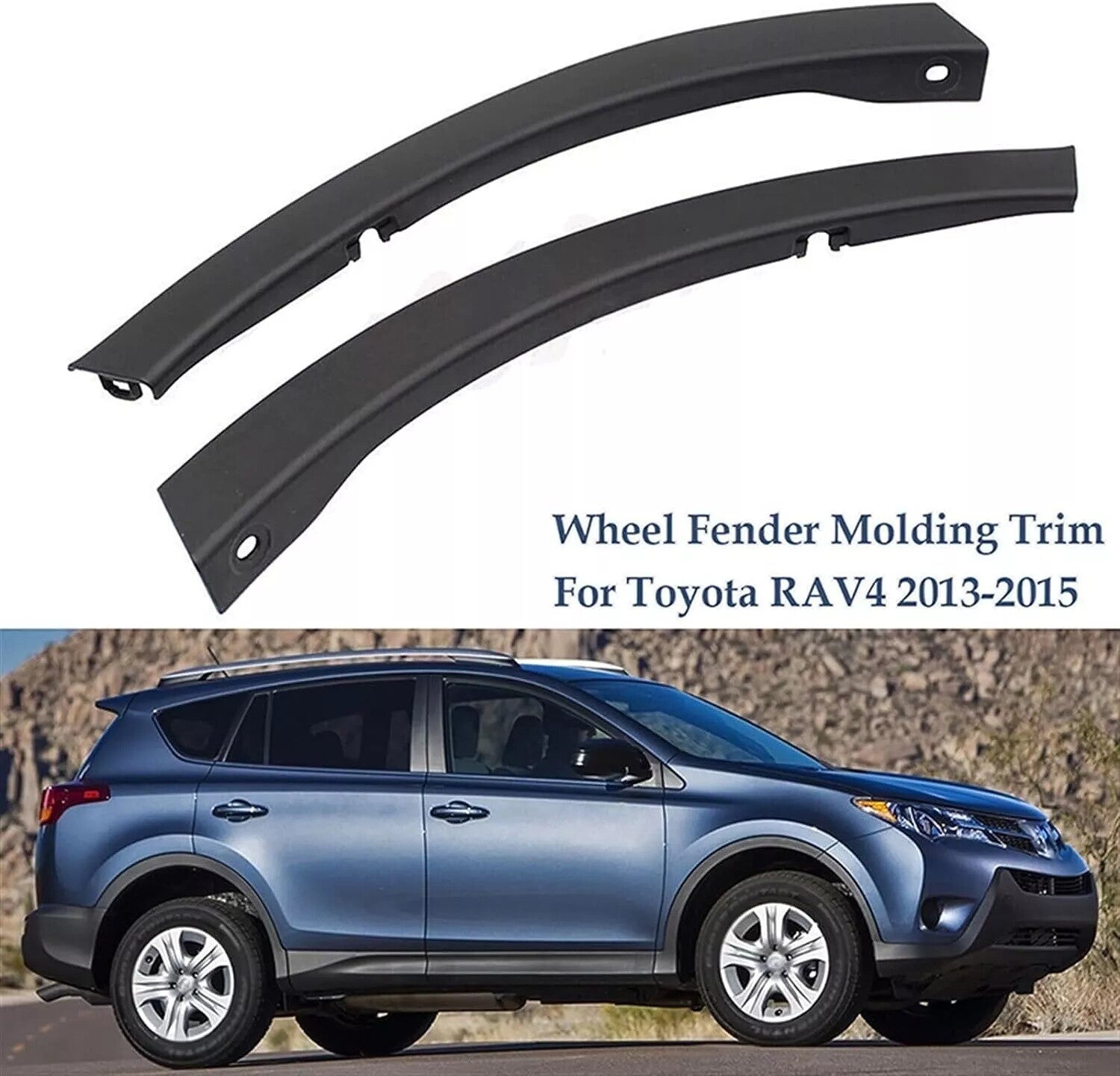Approximately 2 pieces are needed for molding the front bumper, wheels, and mudguards of 2013-2015 RAV4. n