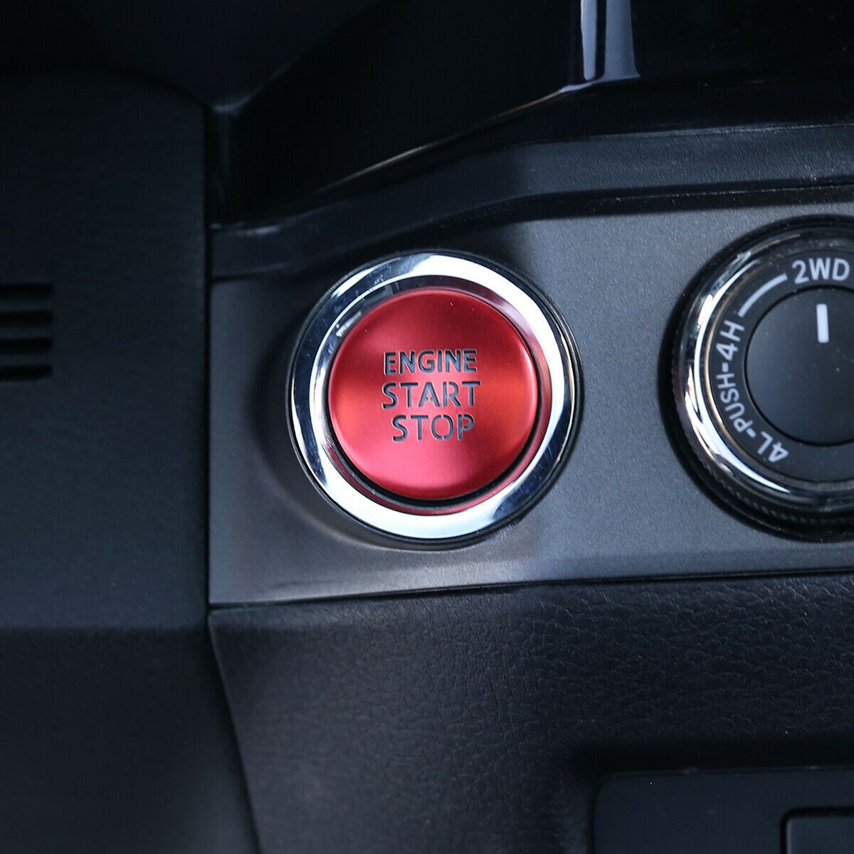 One-Key Start Engine Button Cover Sticker Accessory for Toyota Tacoma 16-2023 Q