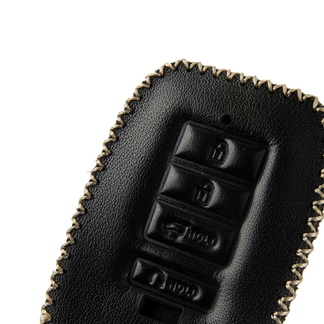 Fit for Acura for RDX RLX MDX TLX Leather 4 Buttons Remote Key Fob Cover Case Chain Q