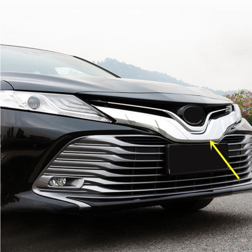 1X Chrome Car Front Bumper Grill Trim Cover for Toyota for Camry 2018-2020 L LE XLE