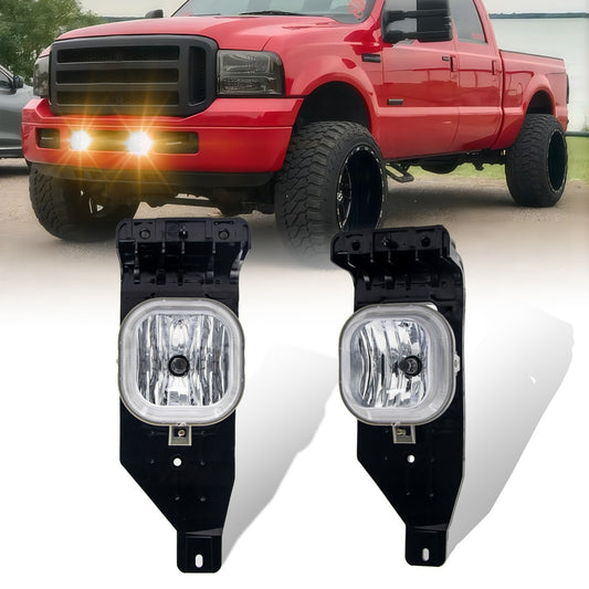 Fog Lights Fits 2005 - 2007 for F250/F350/F450/F550 Super Duty, 2005 Excursion- v
