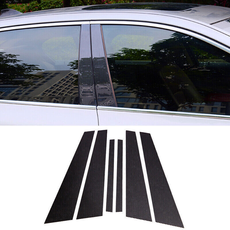 for Jeep Compass 2017-20 Carbon Fiber Pillar Post Door Window Molding Strip Trim