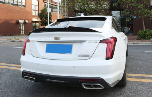 Fit for Cadillac CT5 2019-2020 Real Carbon Fiber Car Rear Spoiler Wing Lip Cover