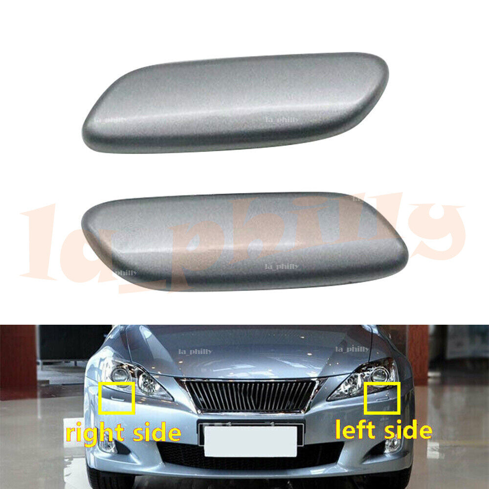 RHLH Headlight Washer Nozzle Pump Acuator Cover Silver for LEXUS IS250 IS300 Q