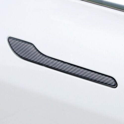for Tesla for Model Y Model 3 Carbon Fiber Door Handle Cover Trims Accessories