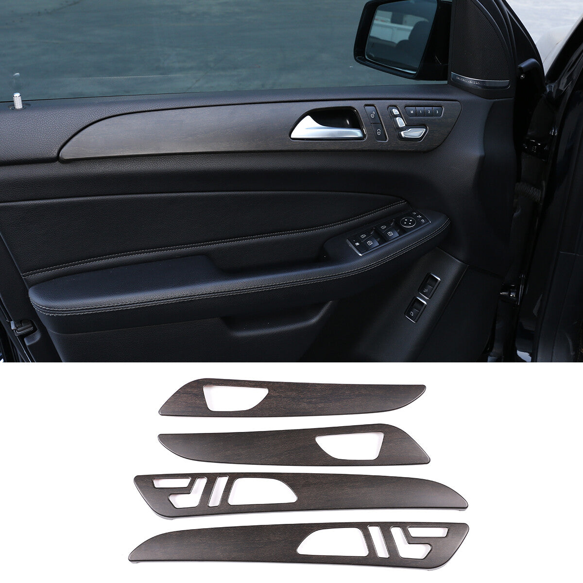 Oak wood trim on interior door panels for GLE, GLS, ML, GL (2016-2019) n