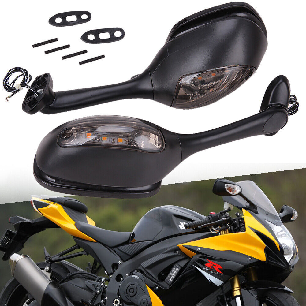 Rear View Mirrors Turn Signal Fit for Suzuki GSXR600 GSXR750 06-21 GSXR1000