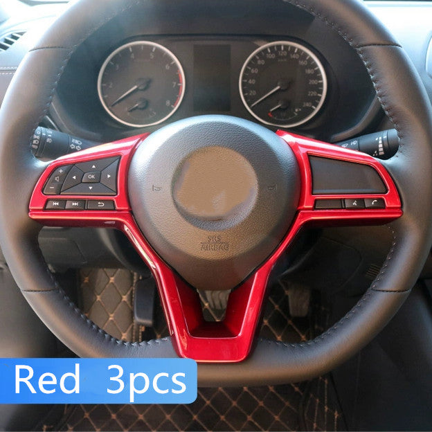 Red ABS Steering Wheel Decor Frame Trim 3PCS For Altima 2019-2023 v