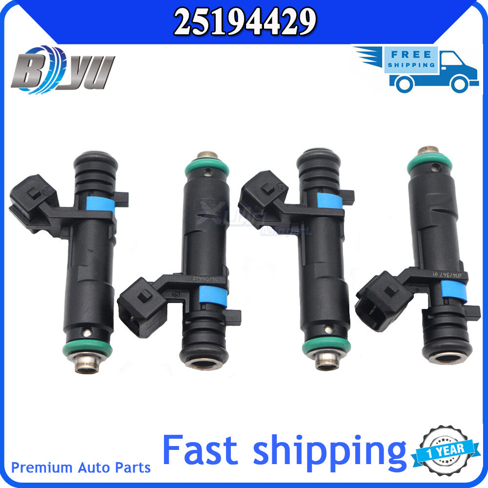 25186566 4x Fuel Injectors for Spark Classic 2016-2017 Beat 2018-2020 v