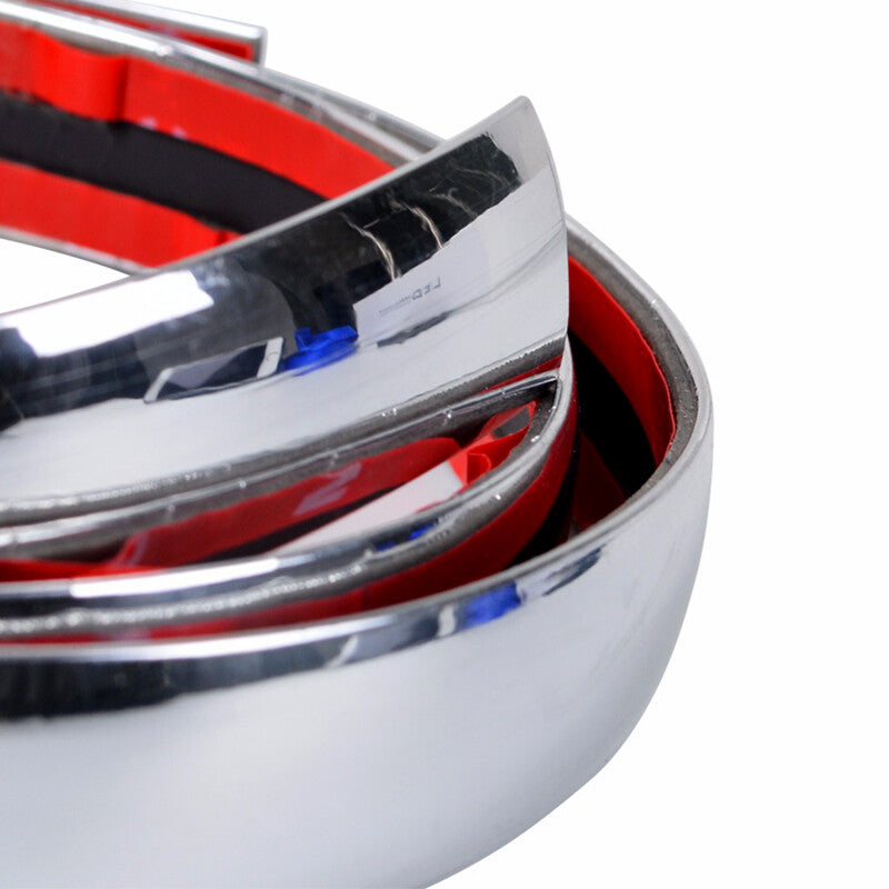 Chrome DIY molded decorative strip grille, window and door bumper, SUV car 3Mx20 mm - n