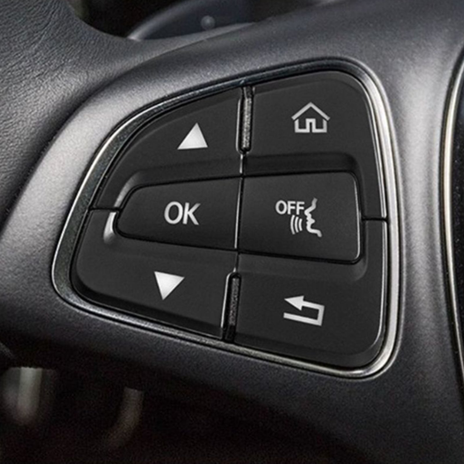 Steering Wheel Button Black Trim for Mercedes Benz GLC C Class W205 2015-2018