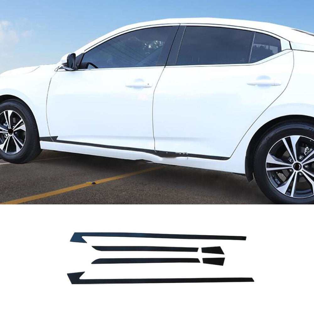 for Nissan Sentra 20-2023 Black titanium Side Door Body Molding Cover Trims 6PCS