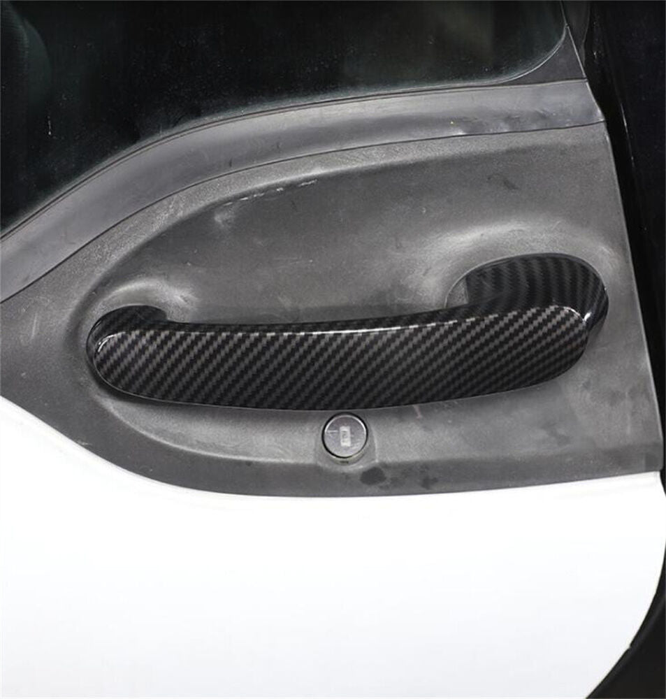 Carbon fiber exterior side door handle protectors for Smart 2016 - 2021 (x2) n