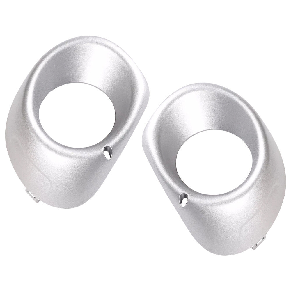 2Pcs for Outlander 2013-2015 Front Left+Right Side Bumper Foglight Cover Silver