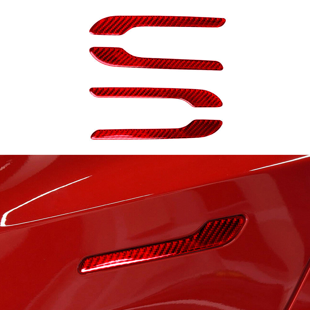 Front Door Handle Panel Cover Sticker Carbon Fiber Trim For M5 E39 1998-2003 v