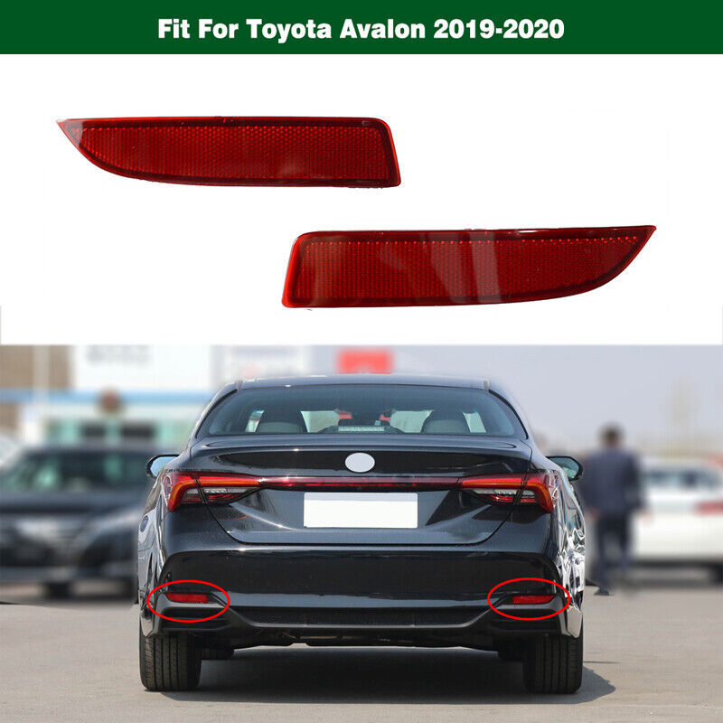 1Pair Rear Bumper Reflector Light Tail Lamp Fit for Toyota for Avalon 2019-2020 2PCS Q