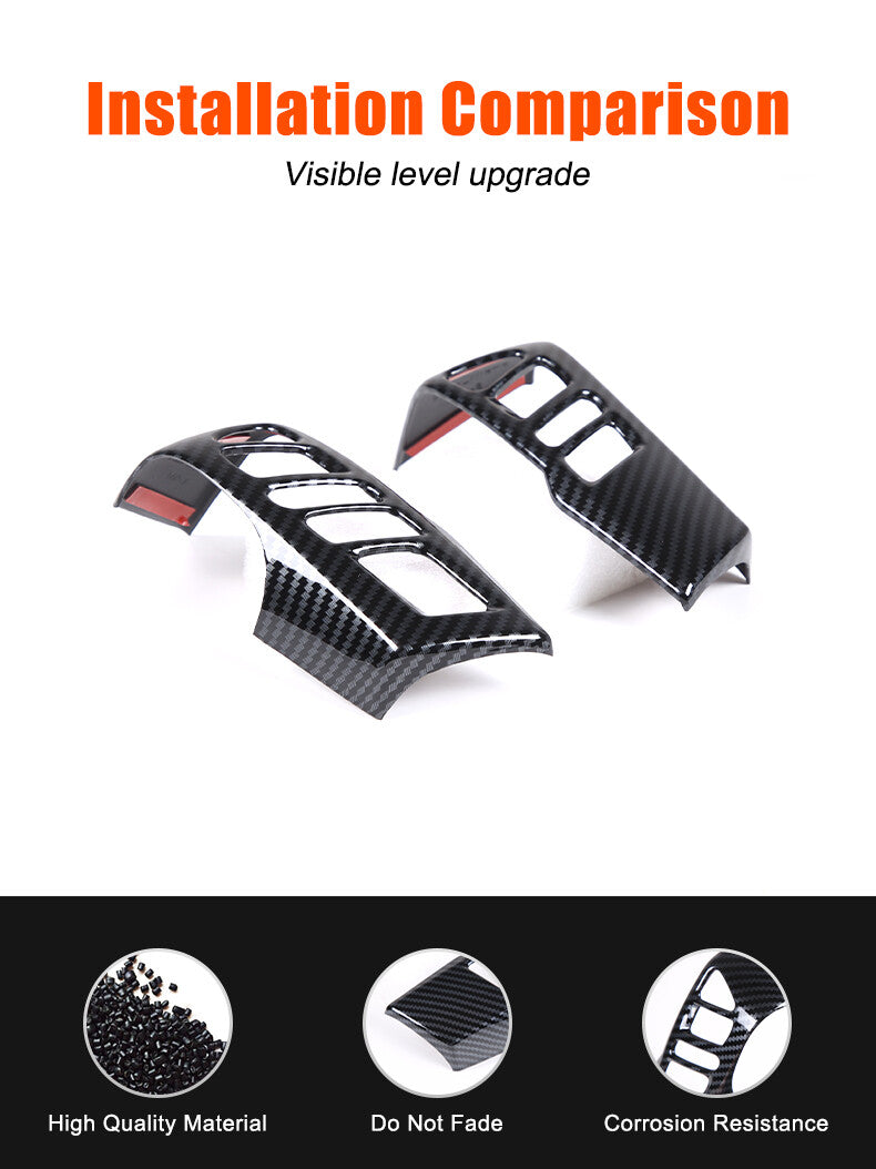 Carbon ABS steering wheel cover trim for Frontier 2022+ and Titan- n