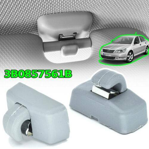 2 x Holder Sun Visor Grey for VW Transporter T4 T5 Beetle for Bora Caddy Eos for Golf