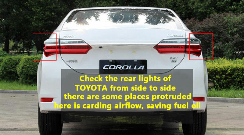 Car Spoiler Styling 3D Sticker Taillight Headlamps Airflow Accessories Universal Q