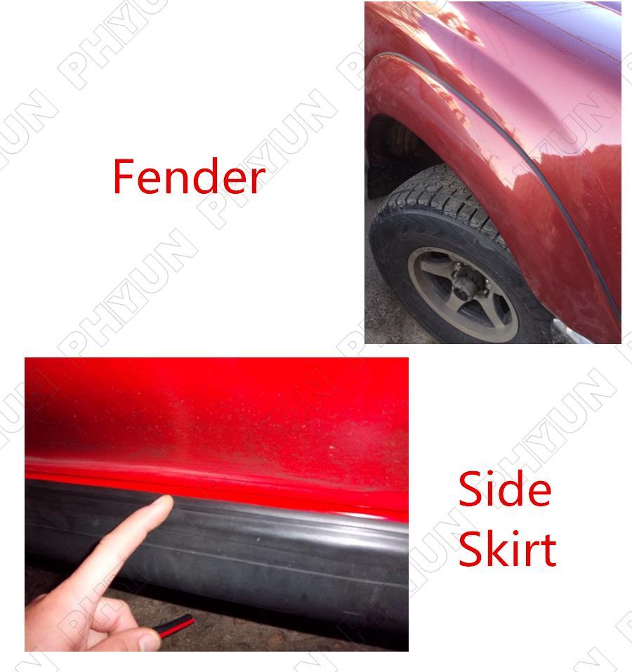 10M White Slant T Rubber Car Fender Bumper Side Skirt Gap Fill Seal Weatherstrip