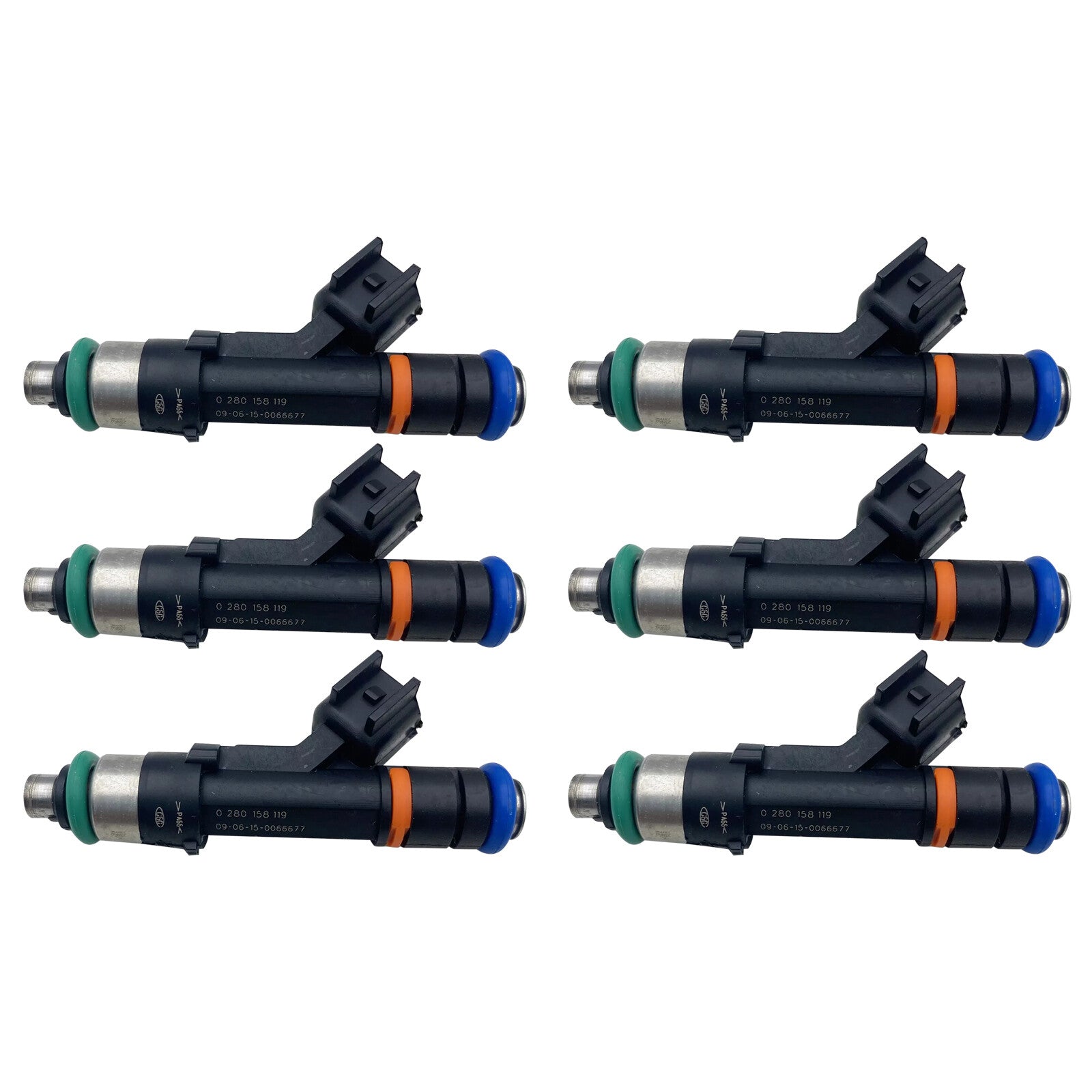 Set of 6 Fuel Injectors for Jeep for Wrangler 3.8L 04861667AA 07-11 0280158119