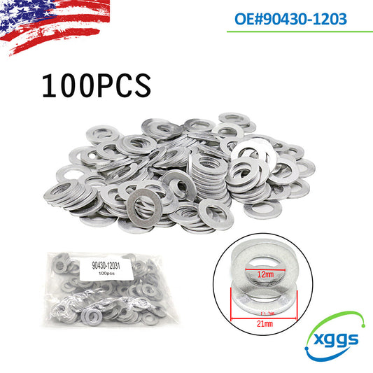 Set of 100 Oil Drain Plug Washer Gasket for Toyota for Lexus for Scion New 90430-12031 Q