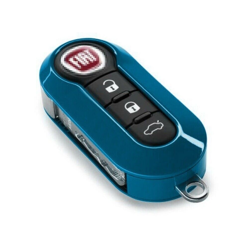 Blue Fob Shell Cover for FIAT 500 500L 500X for Abarth 3-Button Folding Key Parts n