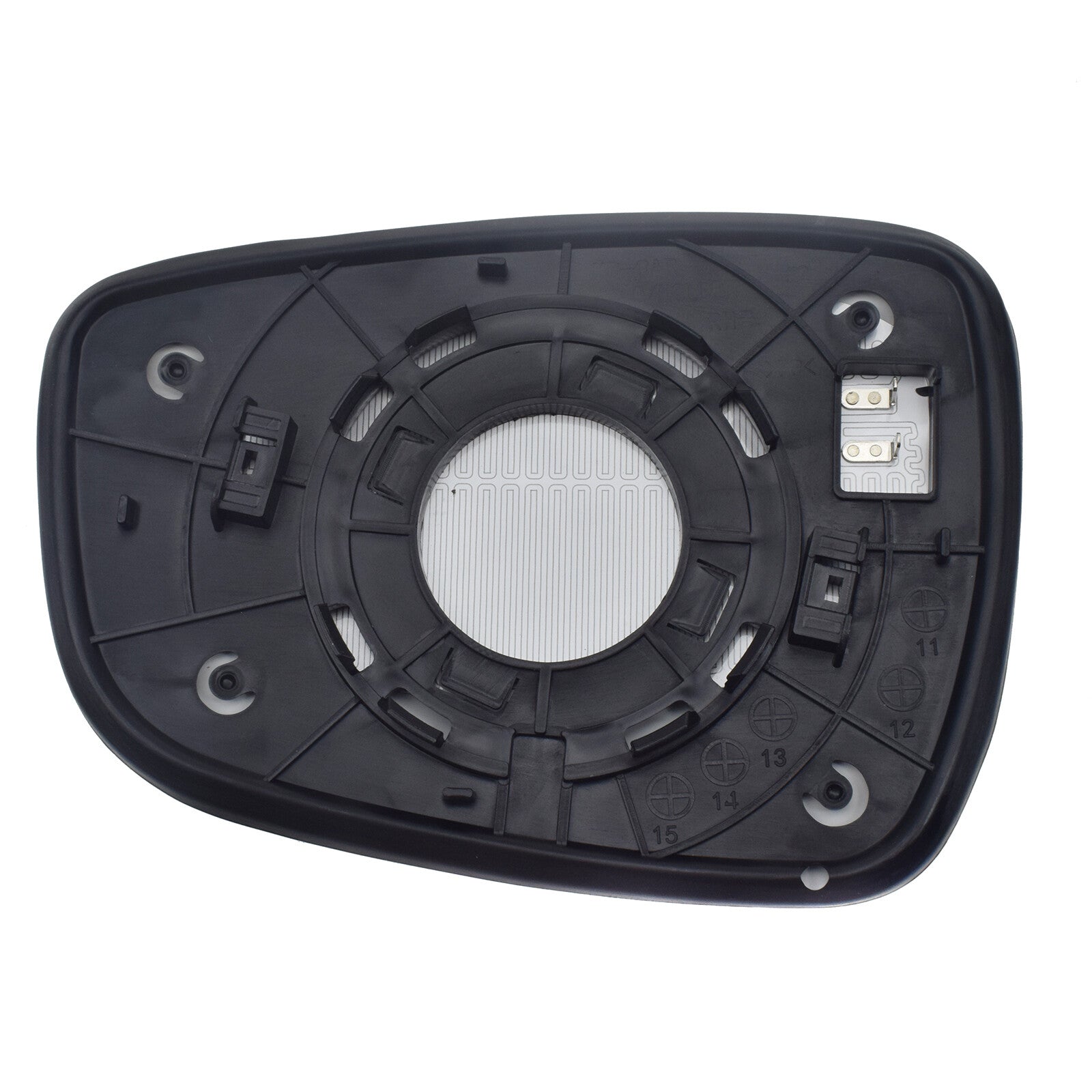 Right-hand external side mirror glass with power heating suitable for modern accent for Elantra - n