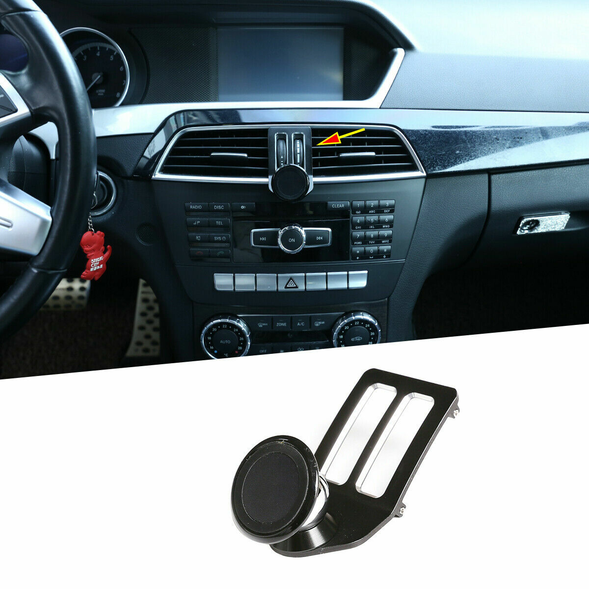 Red A/C Vent Ring Covers A/C Vent for Tacoma 2016-2022- v