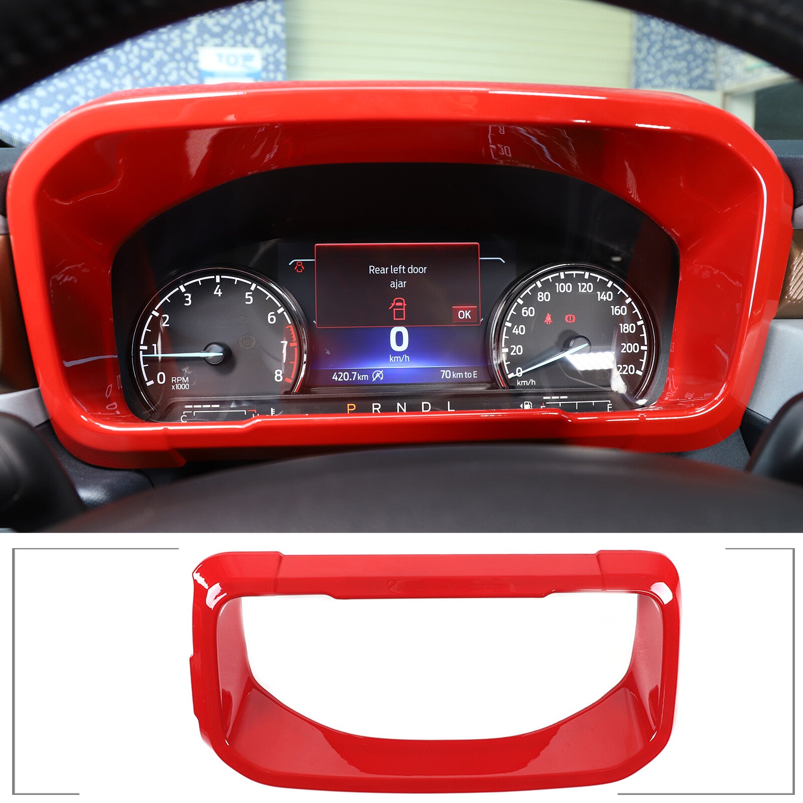 Carbon fiber ABS door handle decorative cover suitable for Maverick 2022-2023- v
