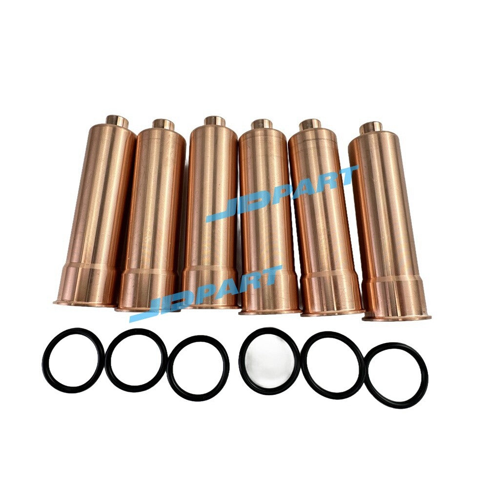 6-piece DE12 fuel injector nozzle sleeves for engine parts -