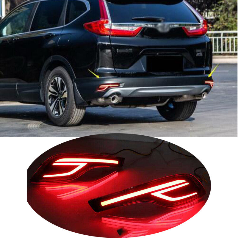for Honda CR-V 2017-19 LED Rear Bumper Fog Light Turn Signal Brake Light 2PCS