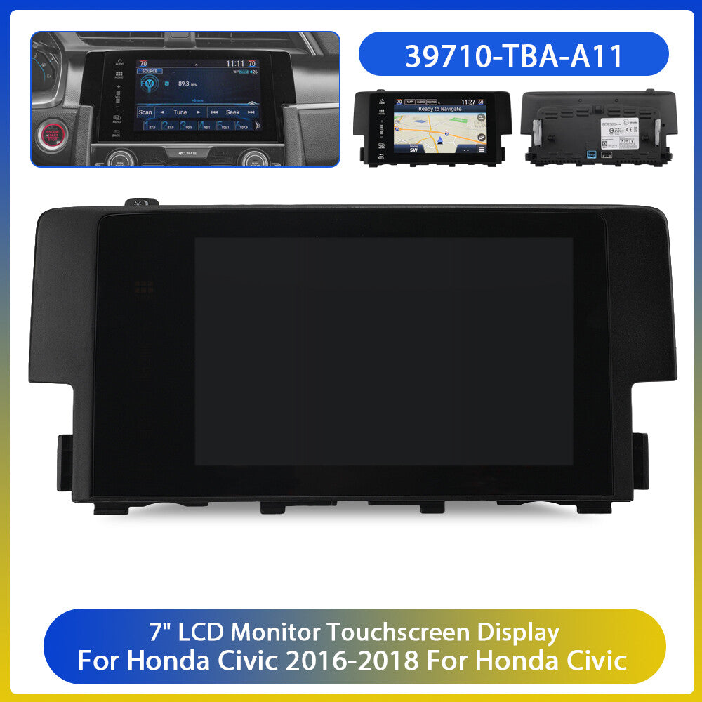 7 LCD Navigation Display Touch Screen for Honda for Civic 2016-2018 39710-TBA-A11