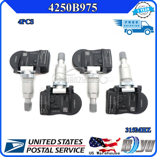 4 Tire Pressure Sensors (TPMS) for Lancer Outlander Sport 4250B975 v