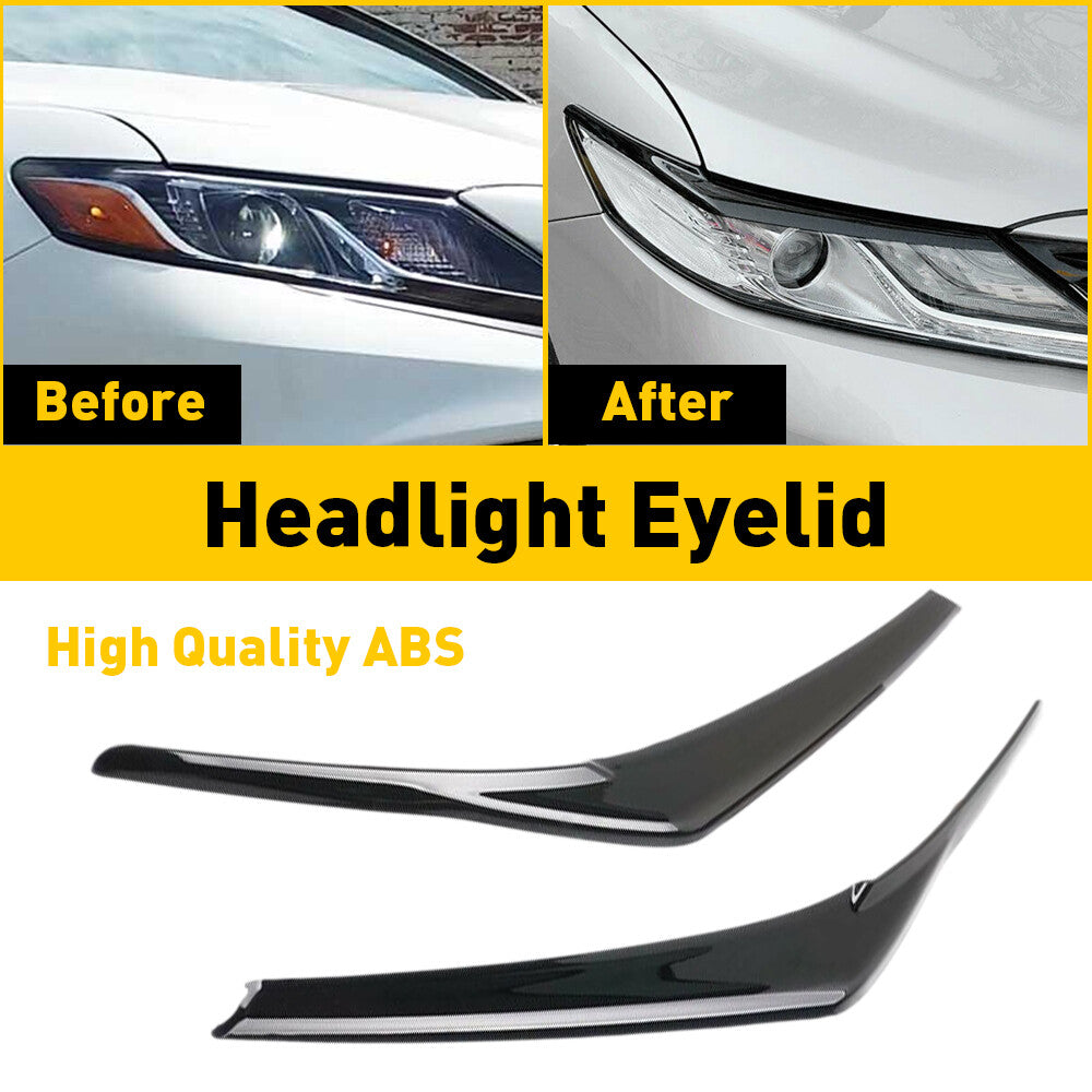 Suitable for 2018 - 2022 for Camry Glossy Headlight Protector Eyeliner Eyebrow Cover Eyebrow EB- v