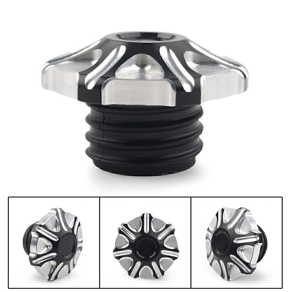 CNC Cut Vented Gas Cap Fuel Tank Right-hand Thread for Harley Sportster Softail Q