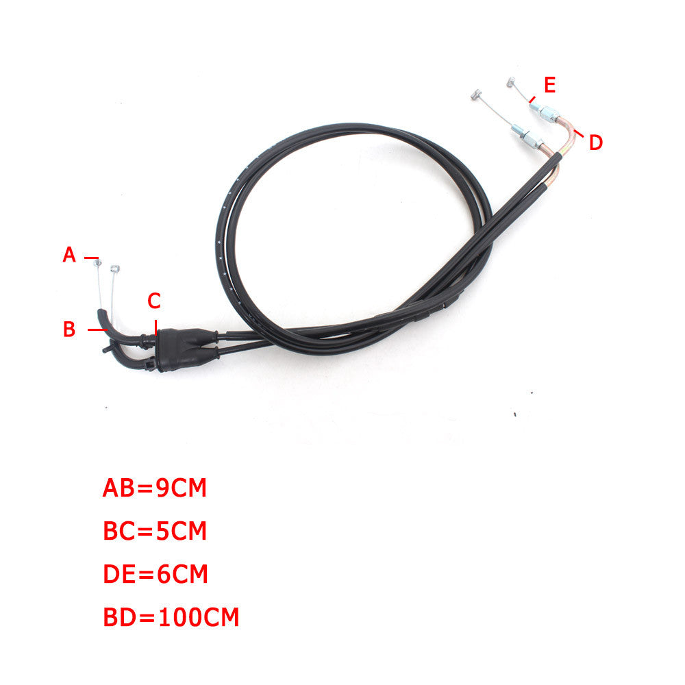 Motorcycle throttle cable for Yamaha MT09 2014-2020 and XSR900 2016-2021, black. n