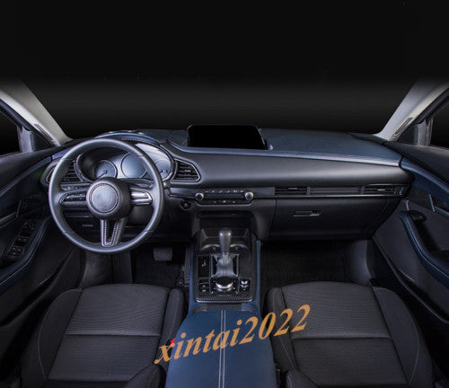 for Mazda CX-30 2020 2021 2022 ABS Carbon Fiber Car Interior Kit Cover Trim 22X