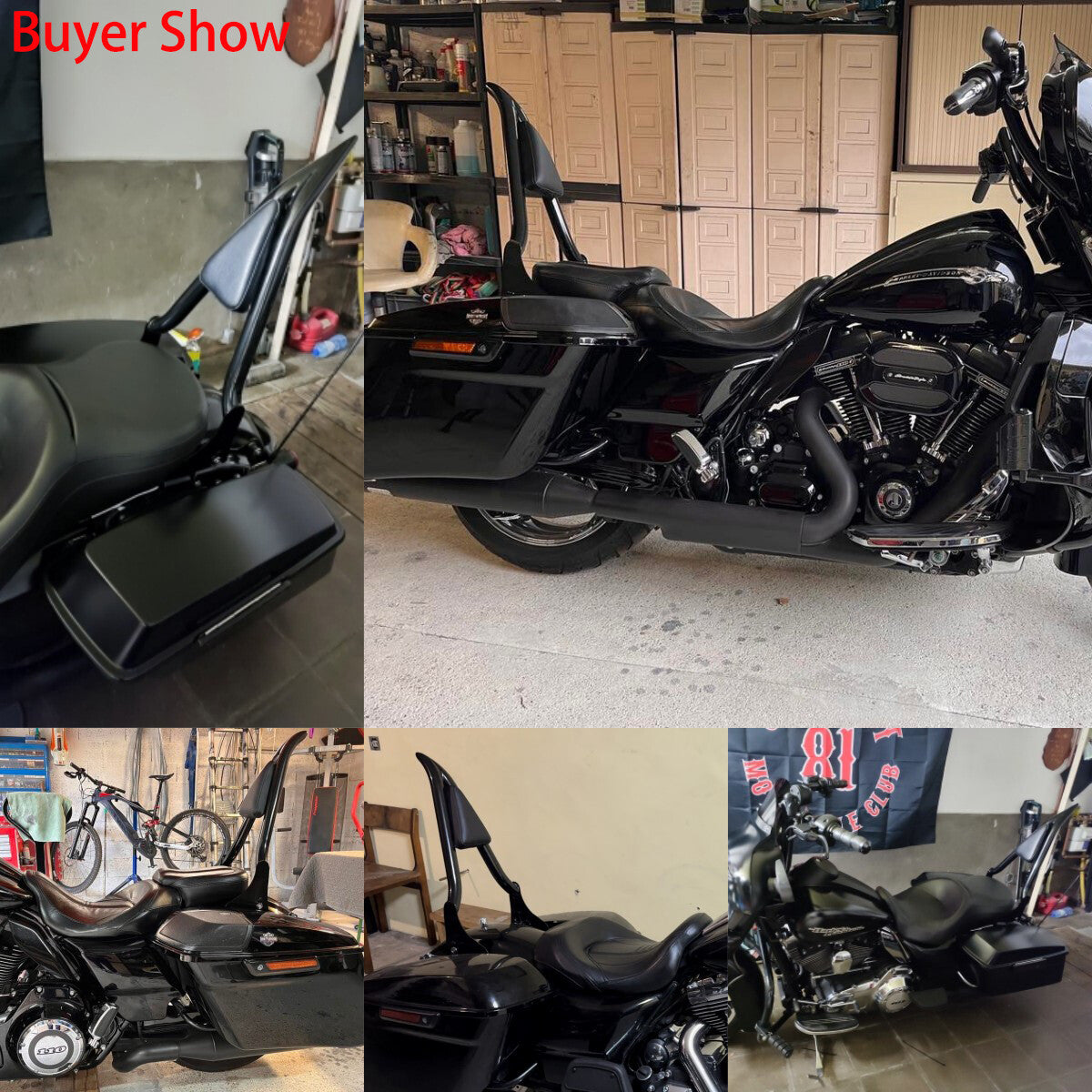 The removable rear passenger for seat bar backrest fits the for Harley Touring 22-inch high.