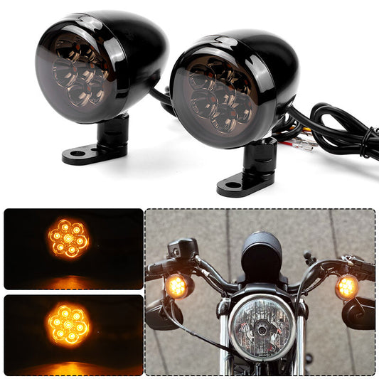 Front Turn Signal LED Indicator Lights for Sportster 883 1200 XL Softail Dyna