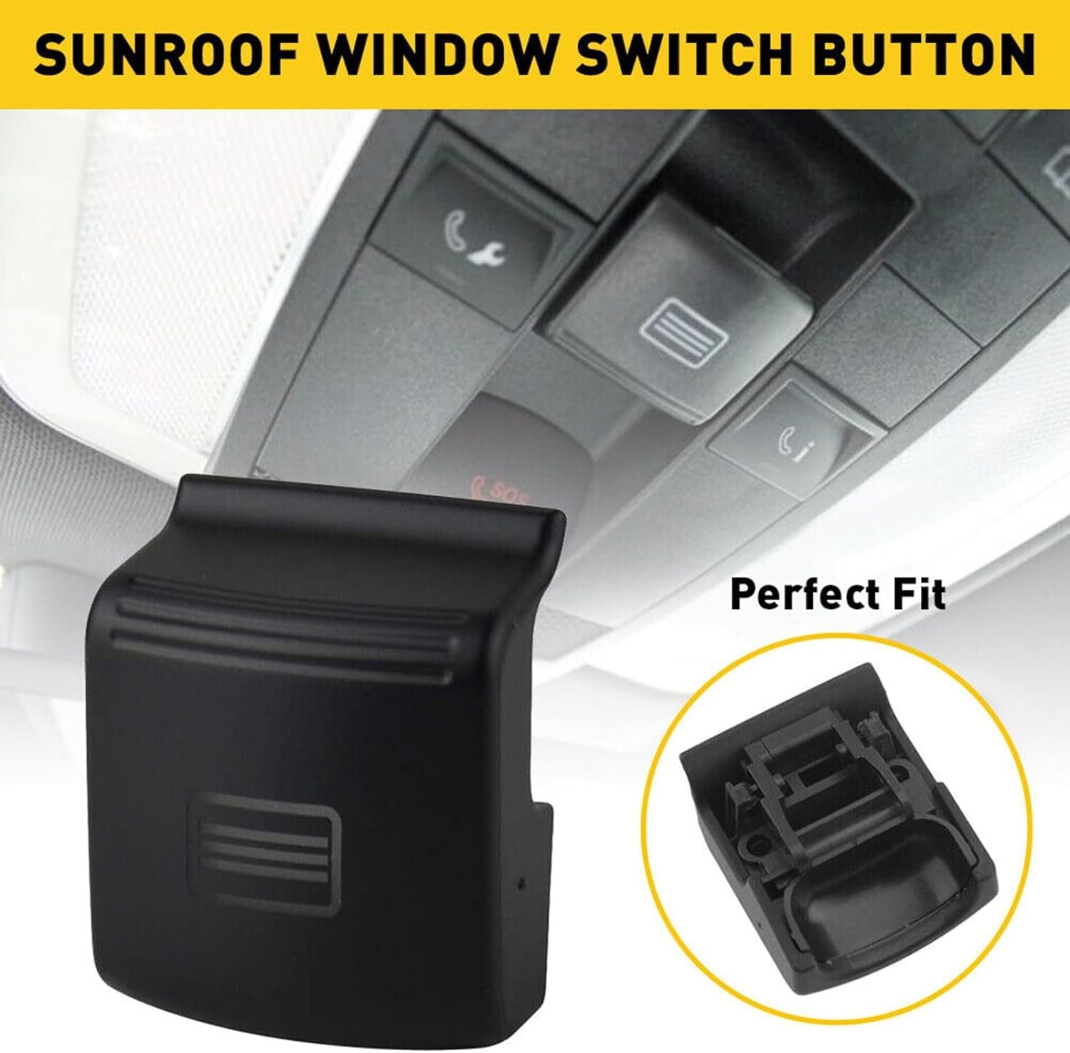 Black sunroof switch button for Mercedes W204 A207 W218 CE CLS class - n