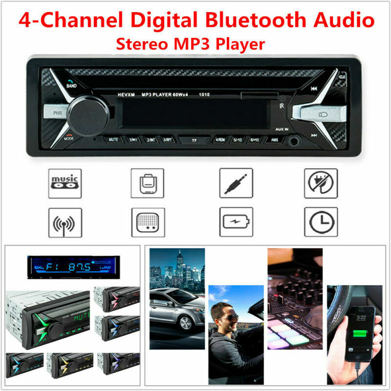 4-channel digital Bluetooth audio USB/SD/FM/WMA/MP3 radio stereo player unit kit - n