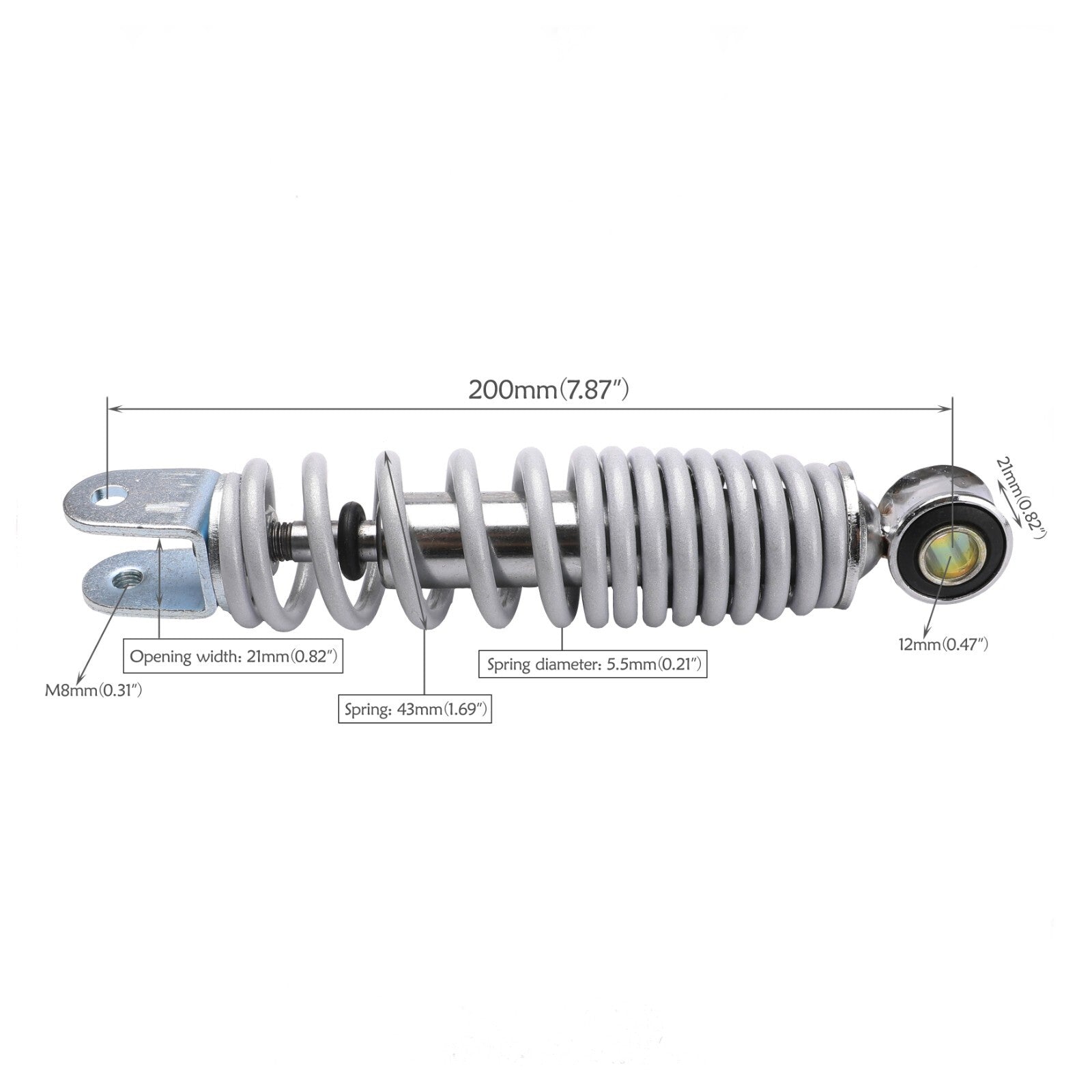 2-piece four-piece off-road bicycle/mobile scooter with 200mm rear suspension shock absorber