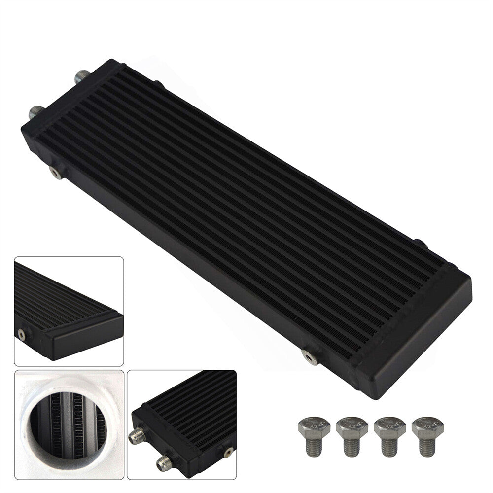 Universal Dual Pass Bar  Plate Oil Cooler 18.5x5.5x1.58 Core Large + Screws