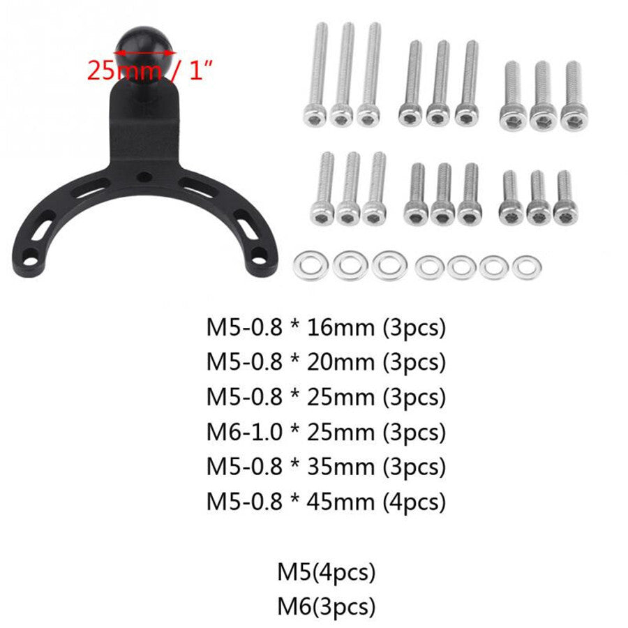 Motorcycle Gas Tank Mount Adjustable GPS Phone Camera Bracket Holder with Bolts Q