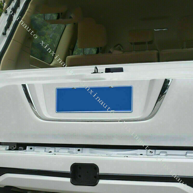 for Land Cruiser LC200 2008-2021 Car Rear License Plate Molding Panel Cover Trim