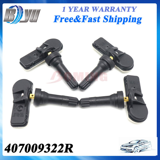 4PCS 407009322R TPMS Tire Pressure Monitor Sensors 433Mhz for Dacia for Renault for Opel