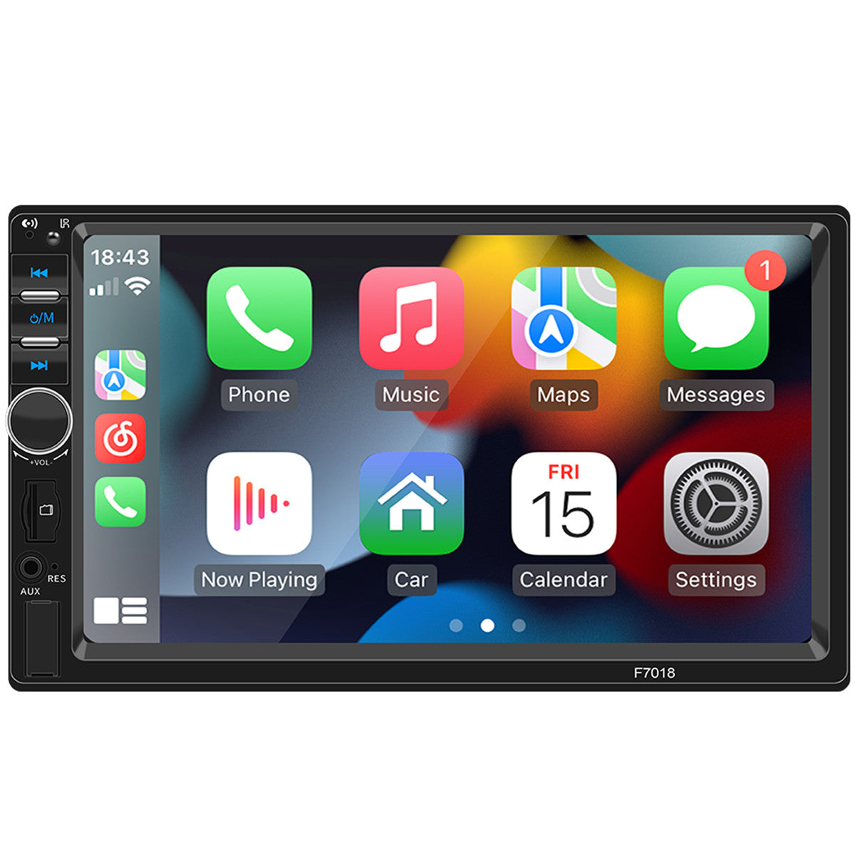 7in Car Radio For Apple Carplay Andriod Auto MP5 Stereo Touch Screen Double Din