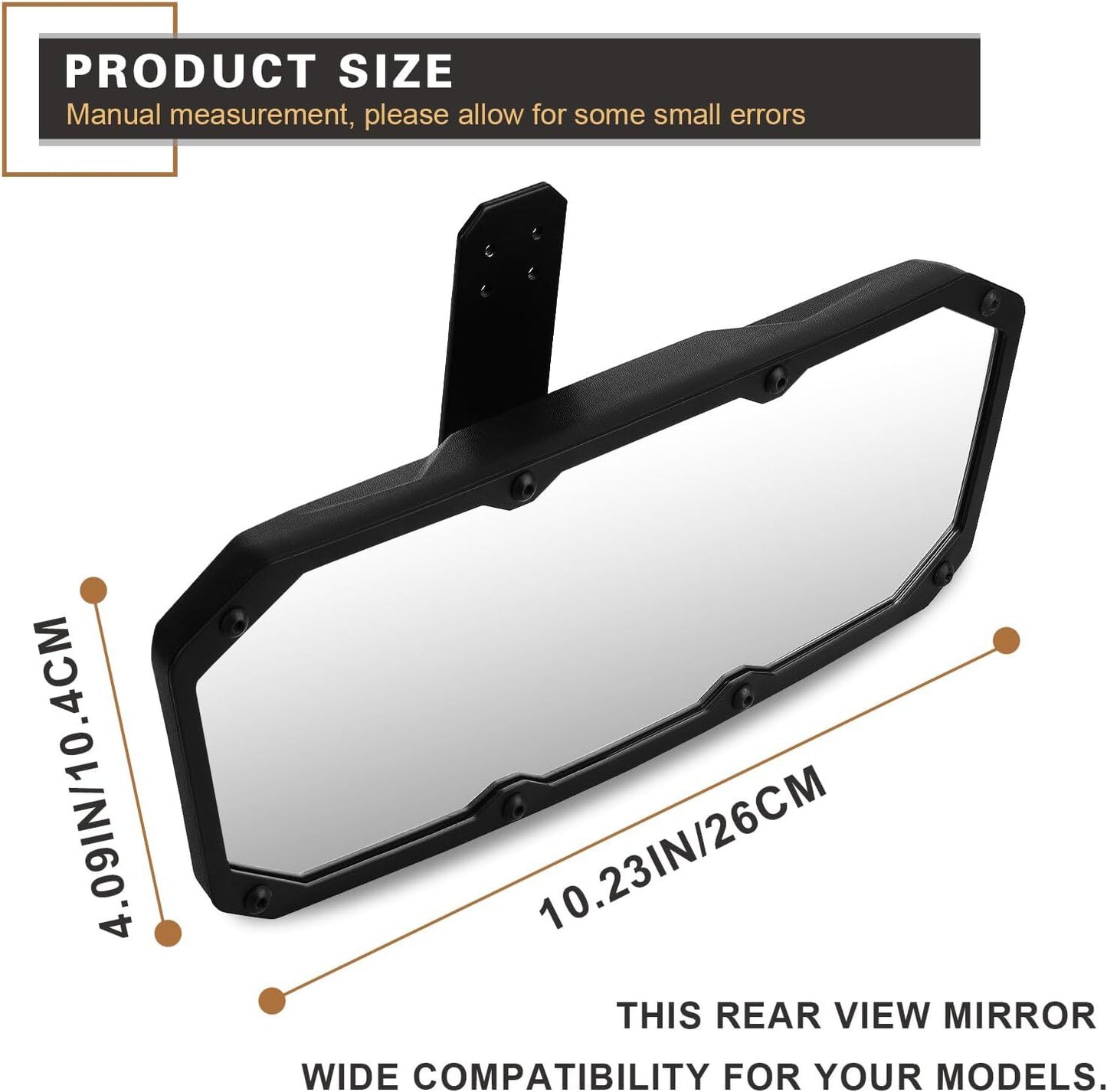 UTV Rear View Mirror for Polaris General/Ranger 500 570 900 XP 1000 XP/Crew